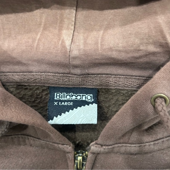 Billabong Y2K Brown Zip-Up Hoodie – Men’s XL - Picture 4 of 5